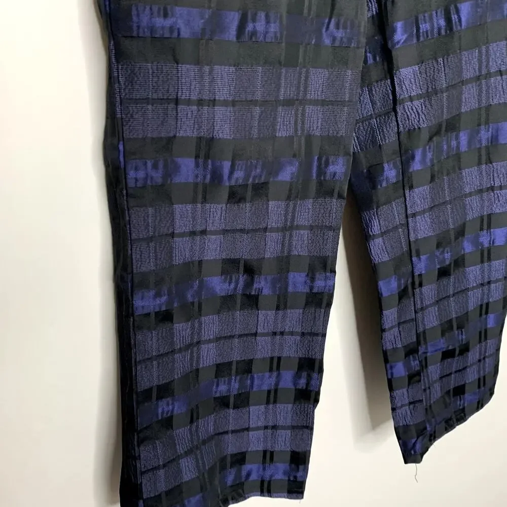 Ciao Lucia Pietro Woven Taffeta Pant Sapphire Womens Blue Size Small Made in La - Picture 4 of 13
